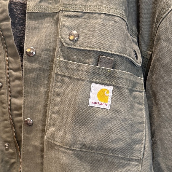 Carhartt MEN'S SHERPA-LINED UTILITY JACKET - RELAXED FIT - WASHED DUCK - Picture 6 of 8
